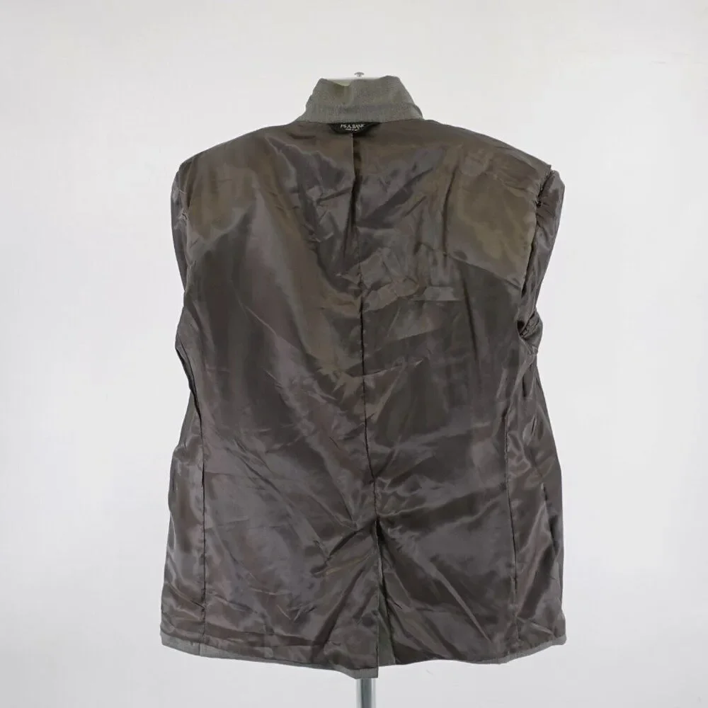 Jos A Bank Textured Wool Beige Black Star Check 44R‎ Blazer 2 Button Tagged 46R